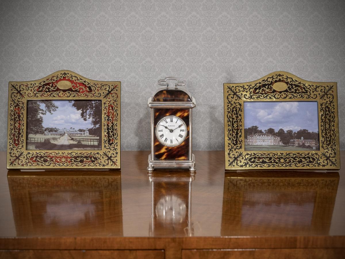 The clock within a decorative setting