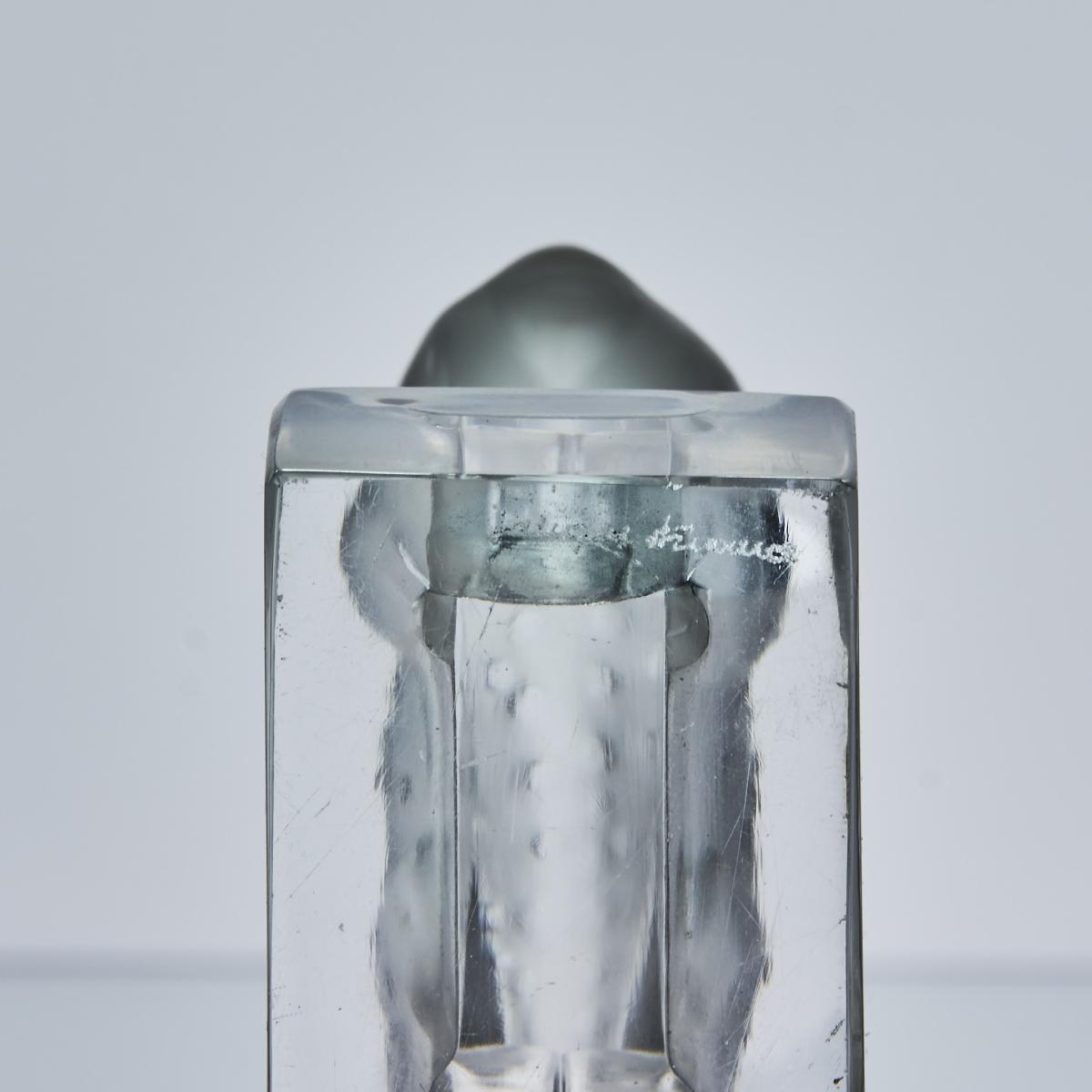 20th Century Frosted Crystal Glass Study entitled "Daim" by Marc Lalique