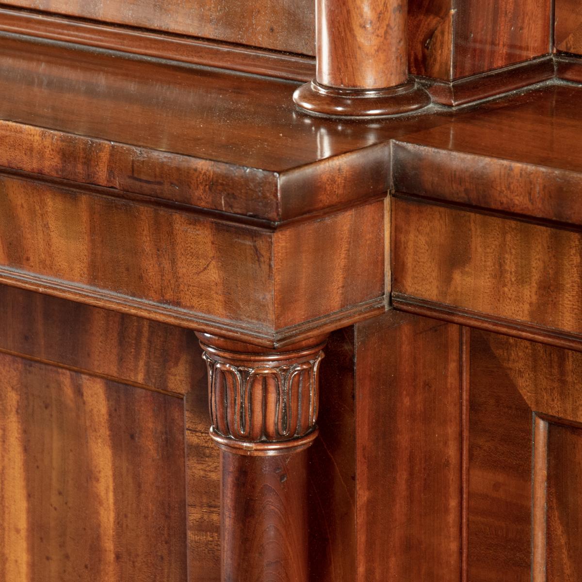 late Regency six door mahogany bookcase