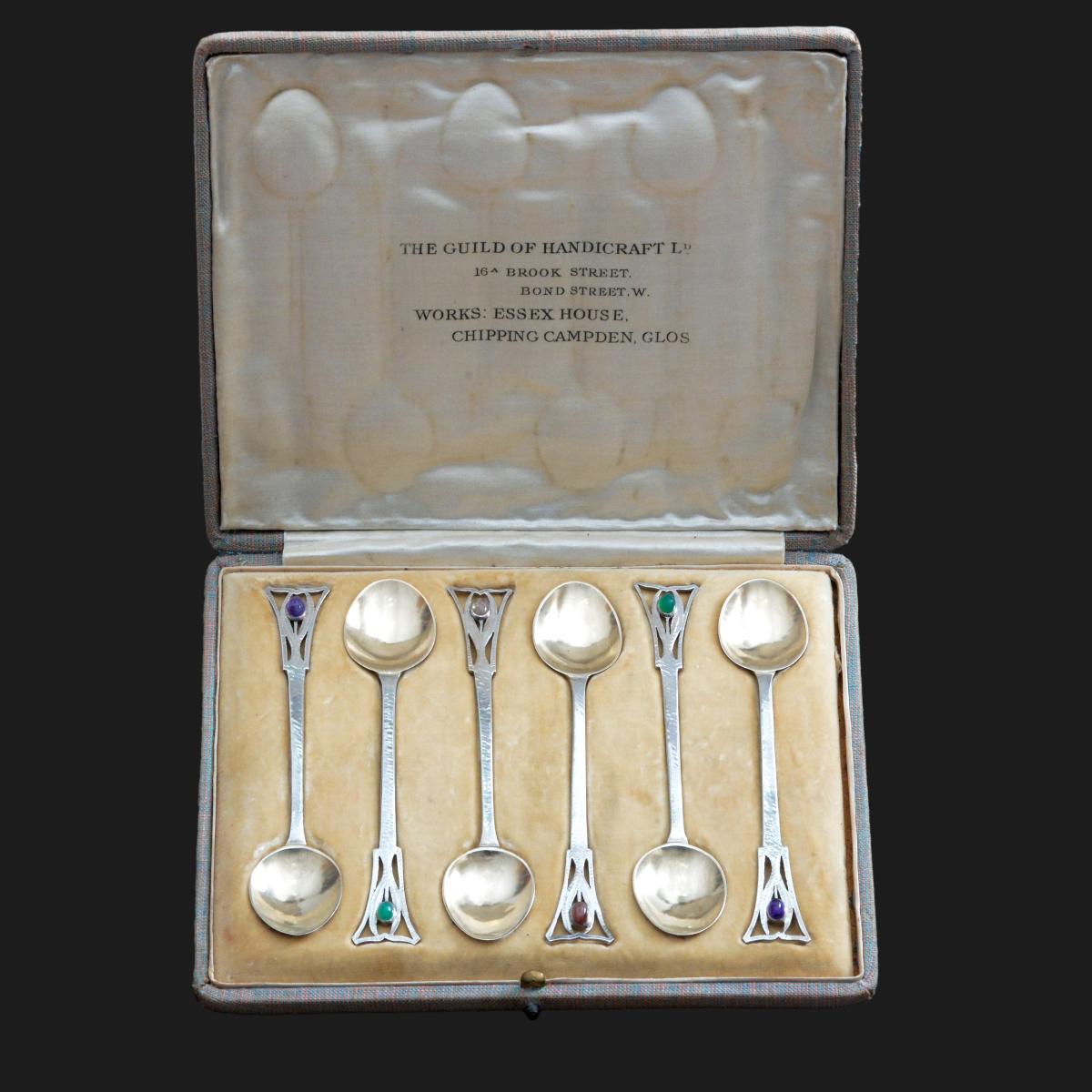 Guild of Handicraft silver spoons by Charles Ashbee