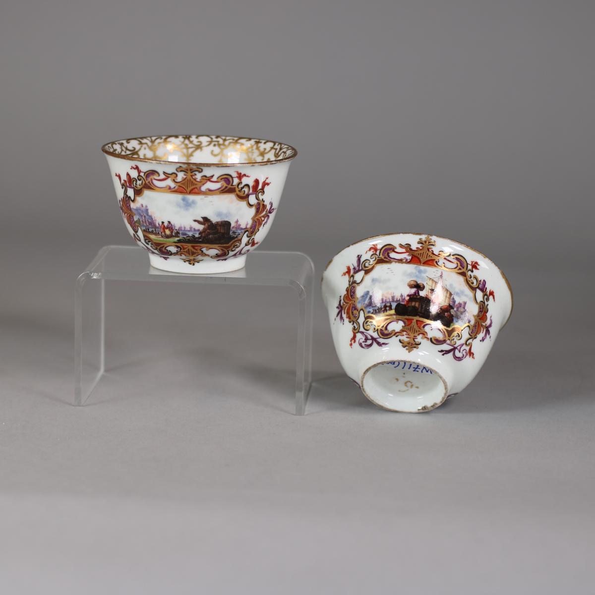 Alternative shot of Meiseen eighteenth century teabowls