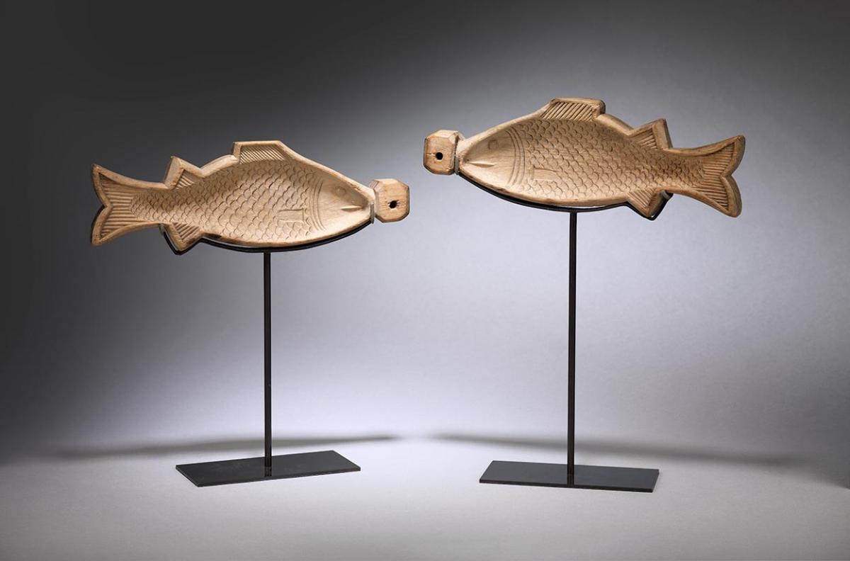 Pair of Fish Form Moulds