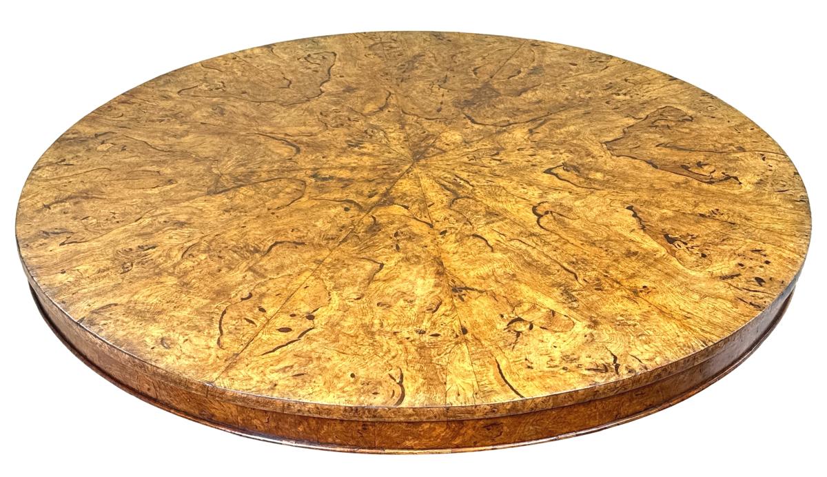 19th Century Burr Oak Centre Table