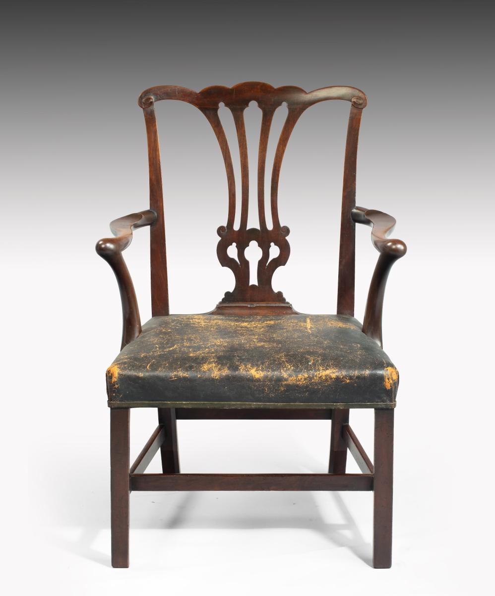 George II mahogany armchair