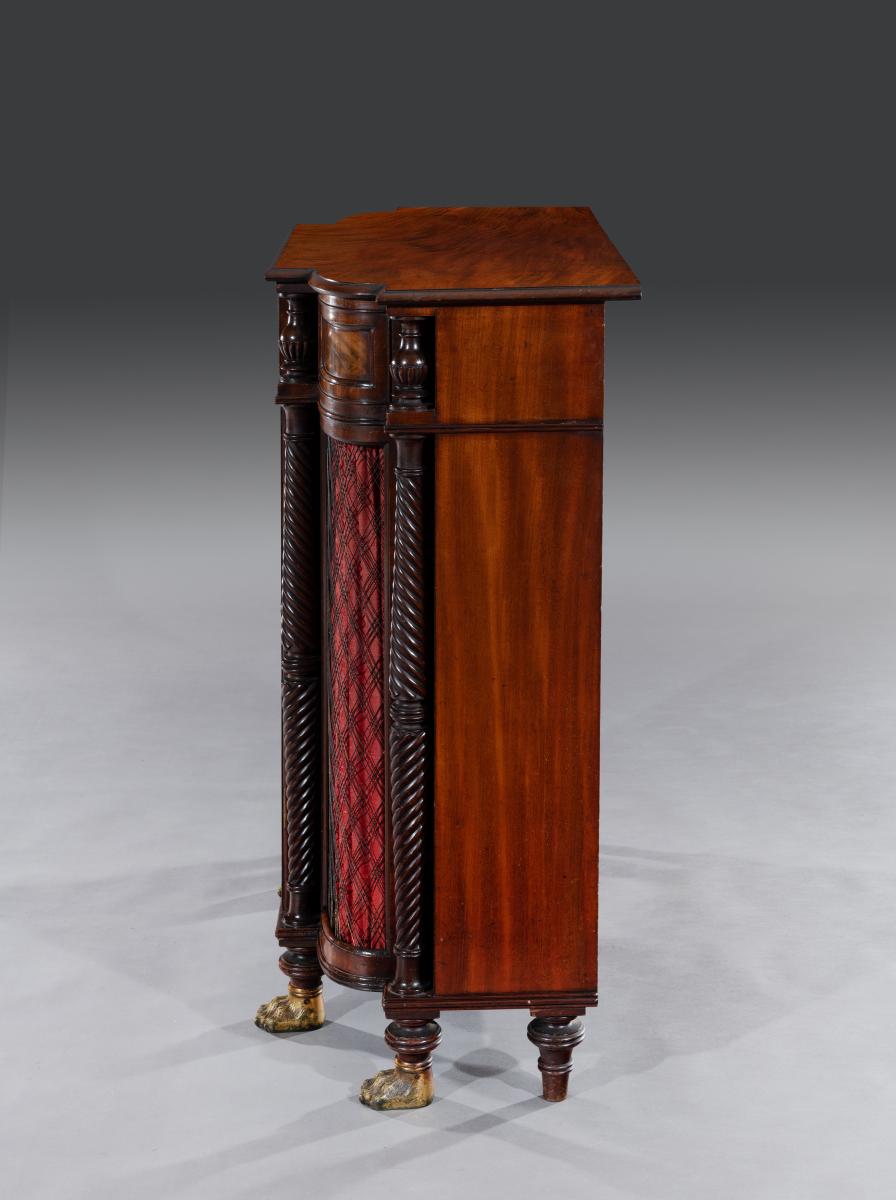 Small Regency Mahogany Side Cabinet - SIde