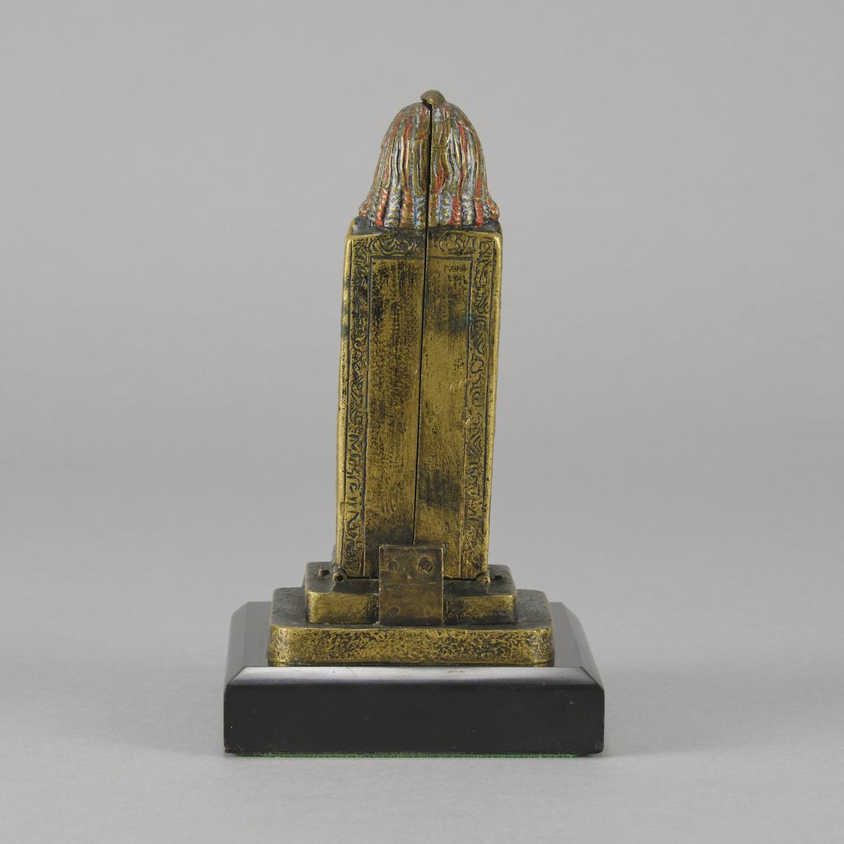 Early 20th Century Cold-Painted Bronze entitled Egyptian Deity by Franz Bergman