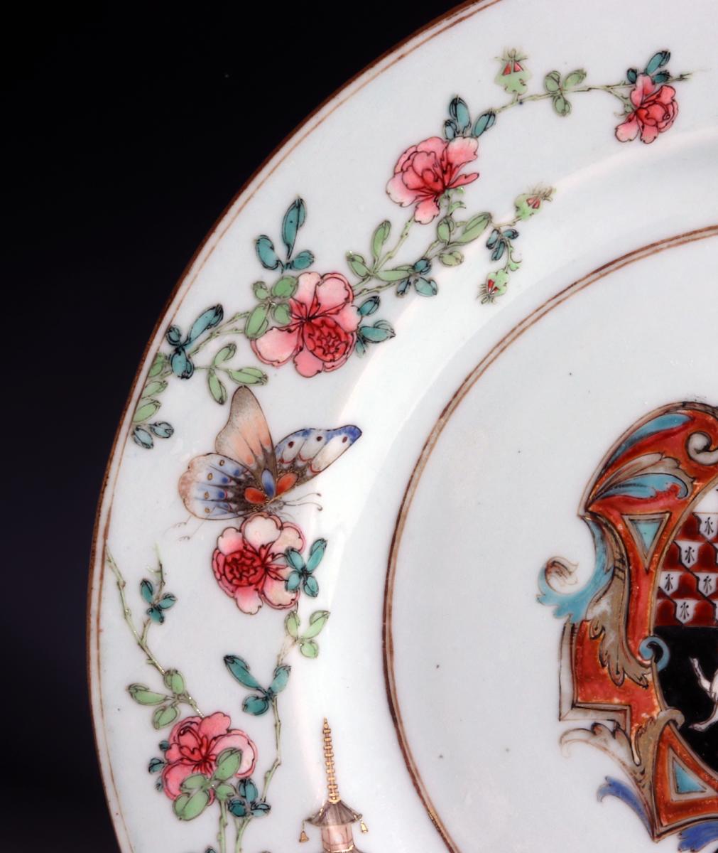 Chinese Export Armorial Porcelain Plate