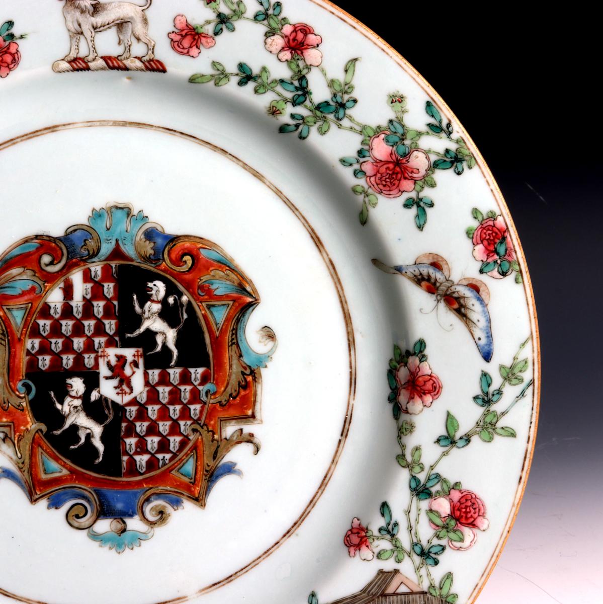 Chinese Export Armorial Porcelain Plate