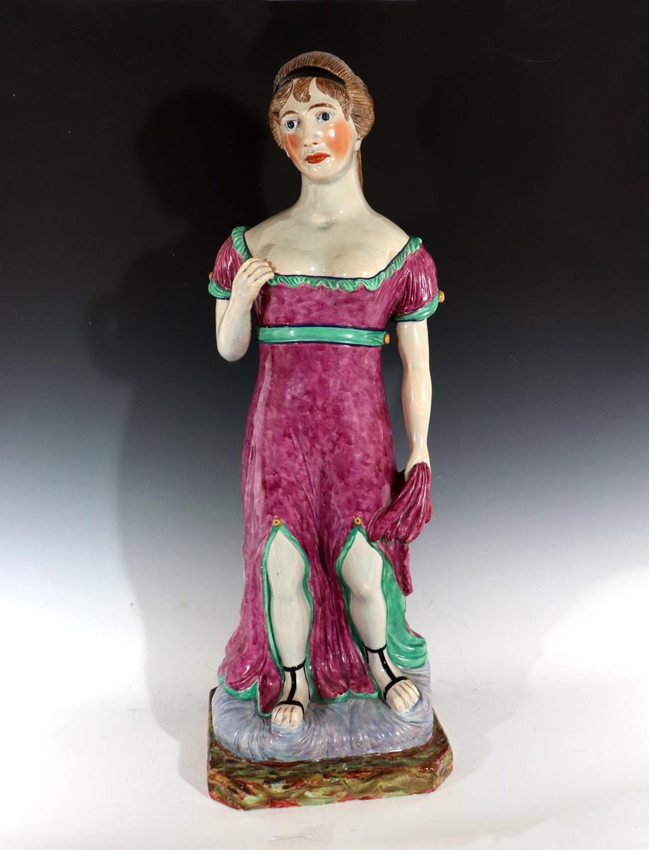 Massive Staffordshire Pearlware Pottery Figure of Venus, Circa 1810