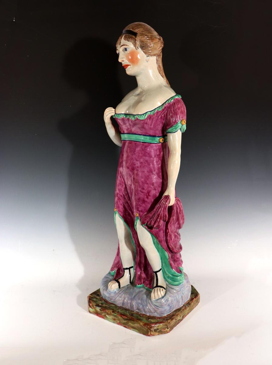 Massive Staffordshire Pearlware Pottery Figure of Venus, Circa 1810