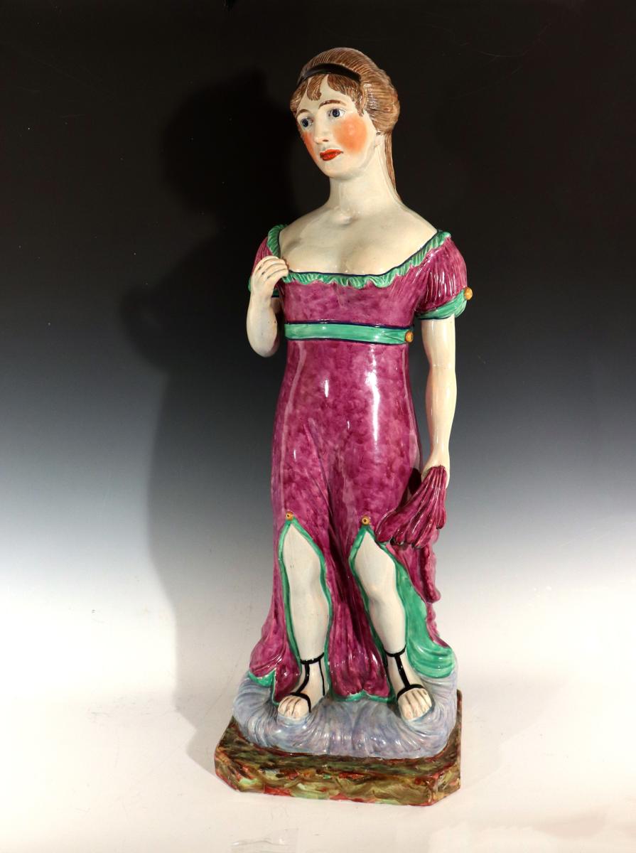 Massive Staffordshire Pearlware Pottery Figure of Venus, Circa 1810