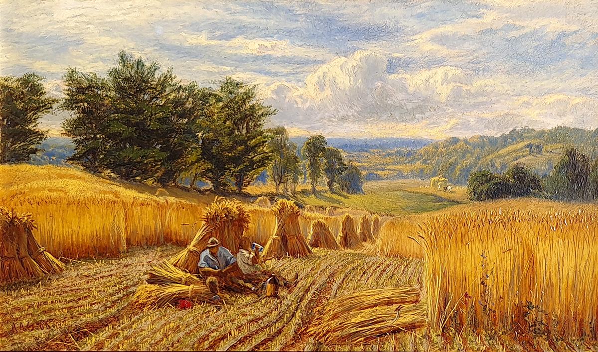 Harvest Time by Alfred Augustus Glendening Snr. (British fl.1861-1903)