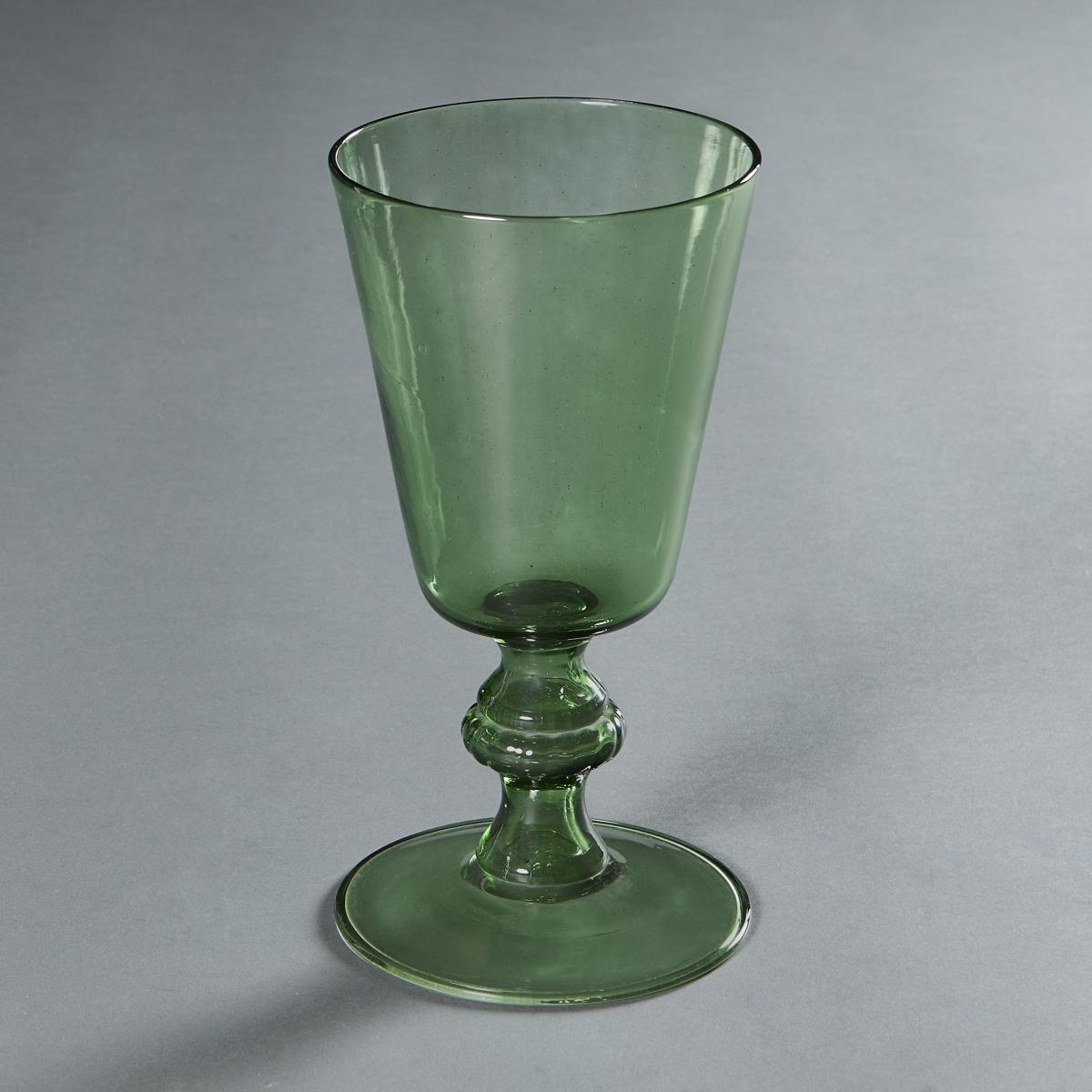 An Empoli Glass Goblet Vase