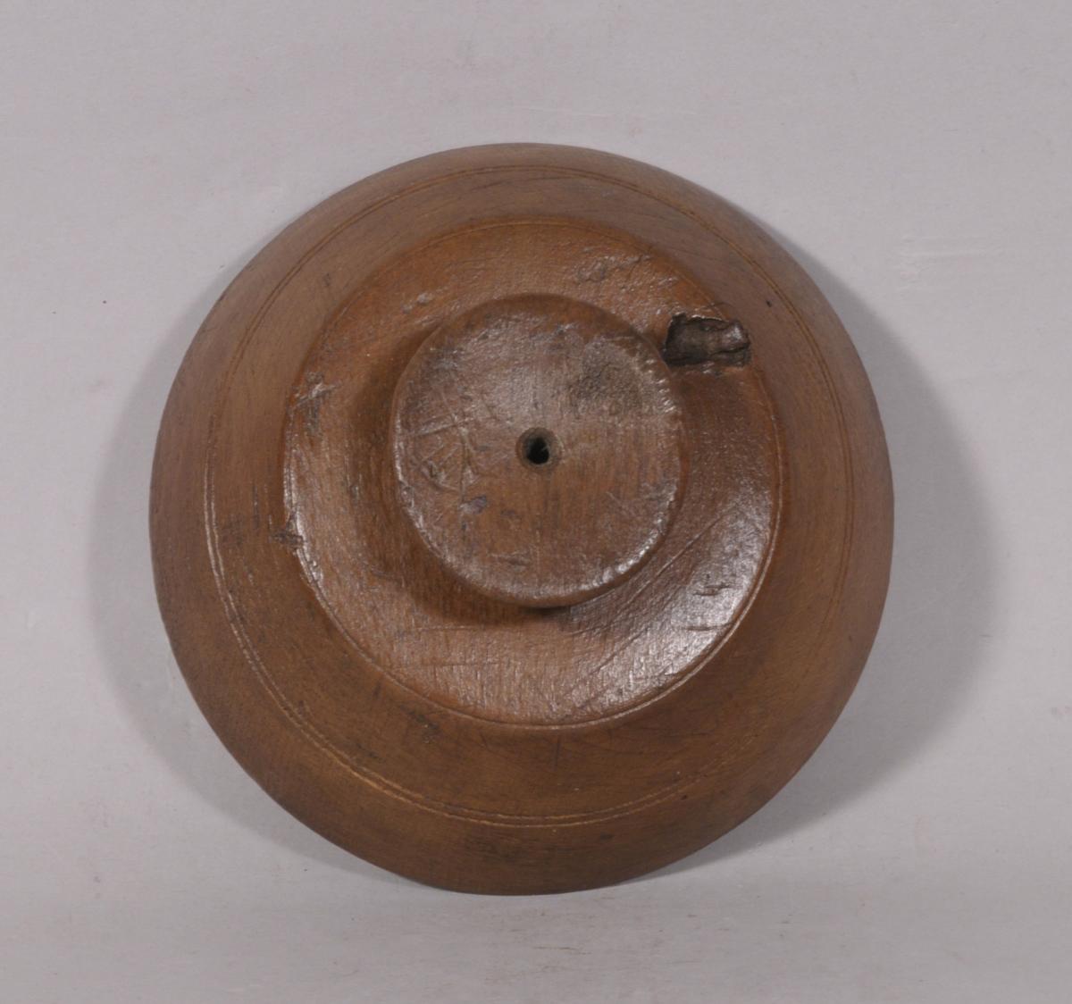 S/5606 Antique Treen 19th Century Sycamore Flummery Mould