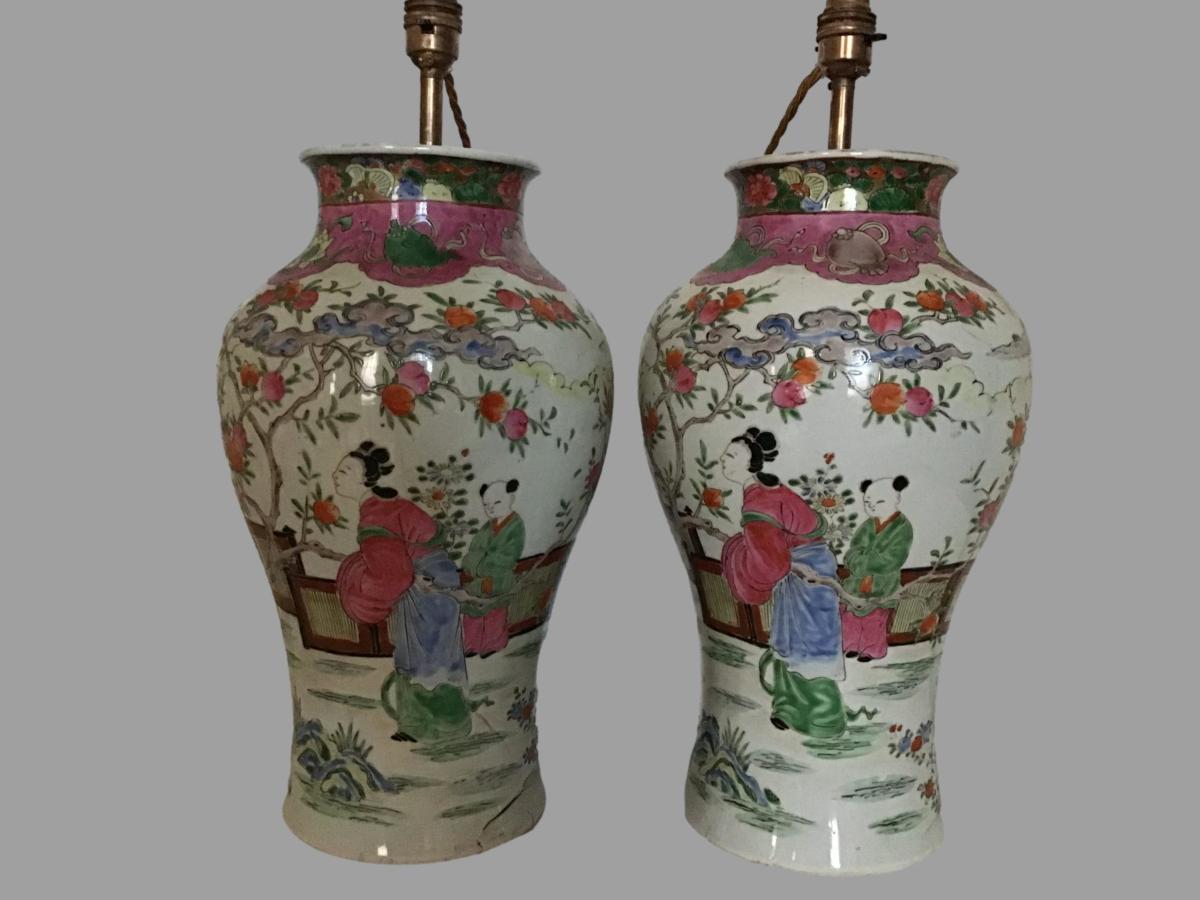 A pair of highly decorative late 19th century Japanese vases