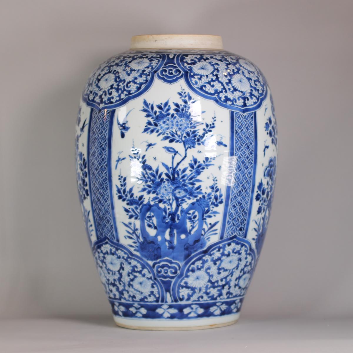 side of Kangxi blue and white vase