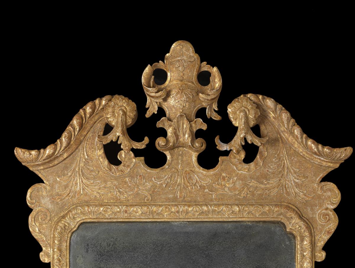 George II carved gilt gesso mirror
