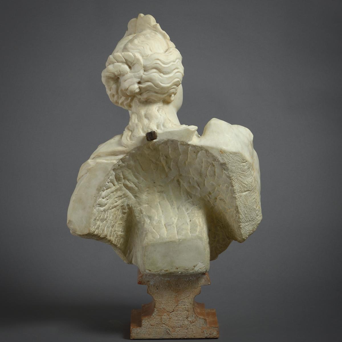 Statuary Marble Busts of Antique Heroines