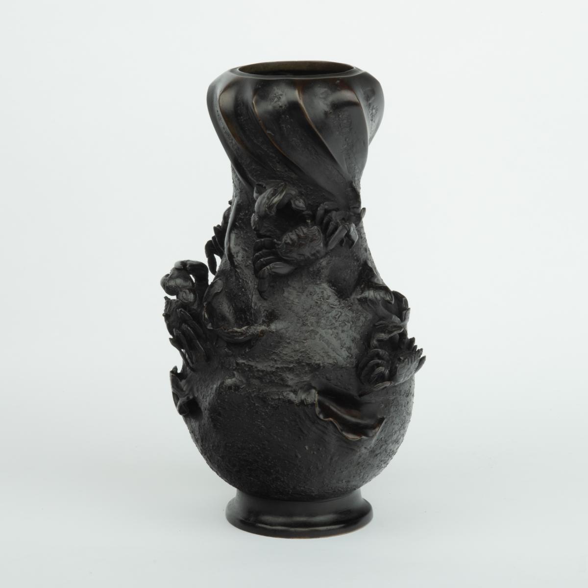 Meiji bronze vase by Nobuhira