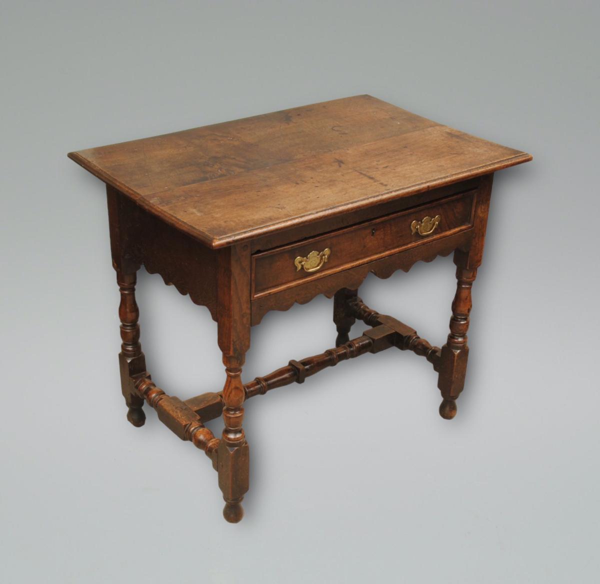 17th Century Single Drawer Oak Side Table