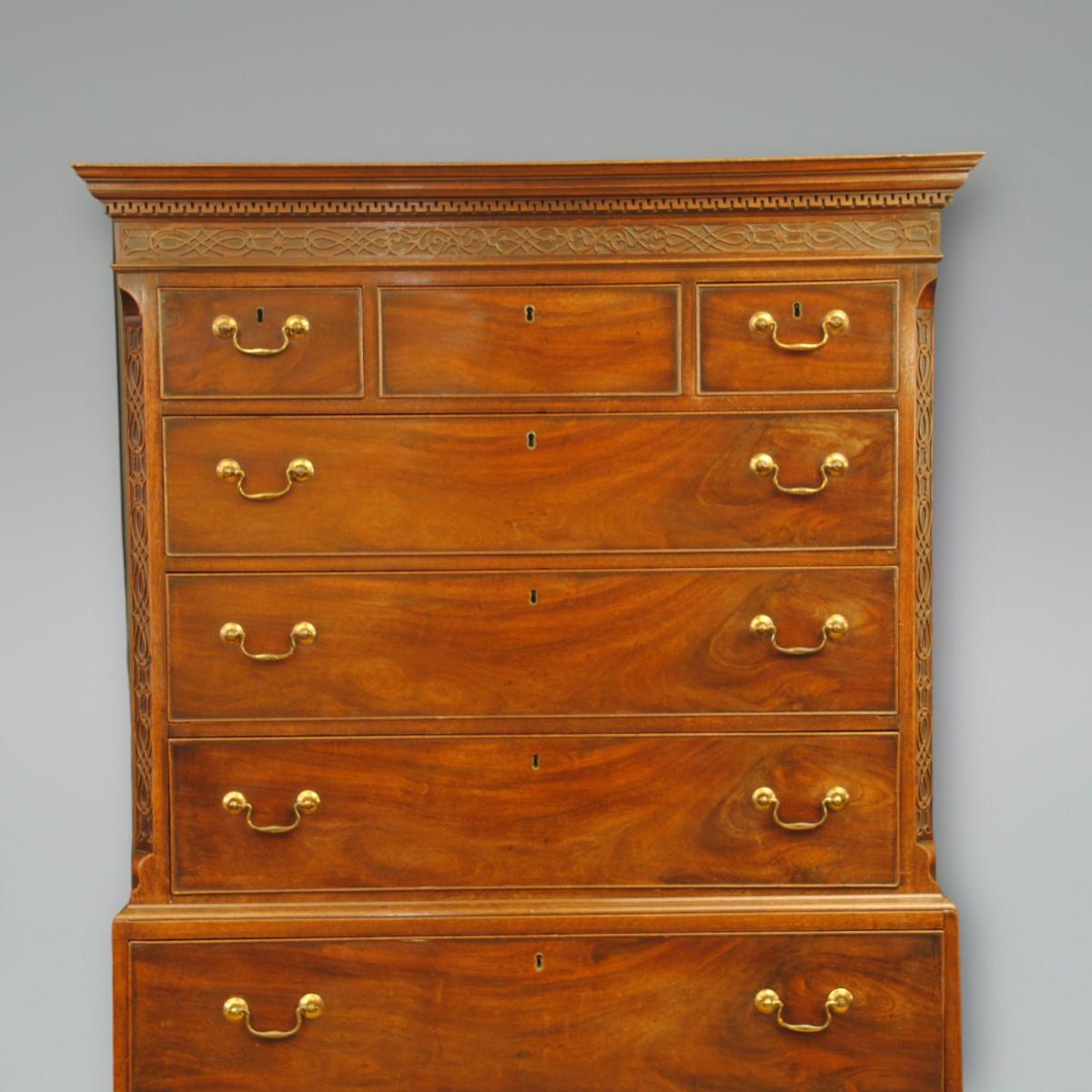 Chippendale Period Mahogany Tallboy