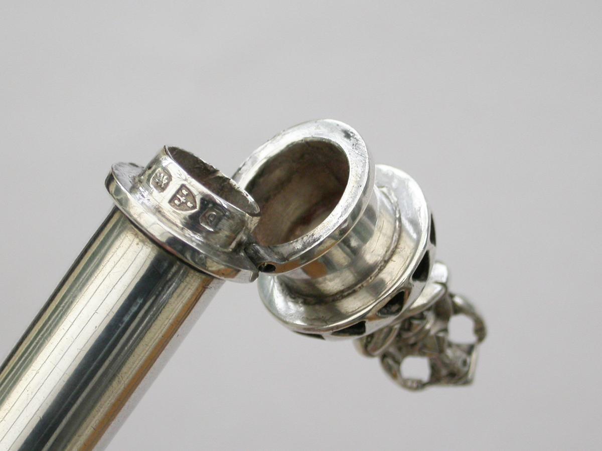 Victorian Silver Tubular Vesta Case