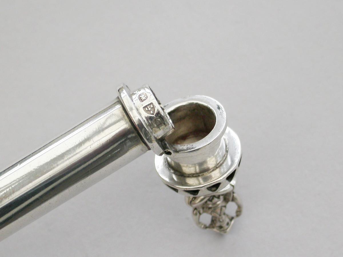 Victorian Silver Tubular Vesta Case
