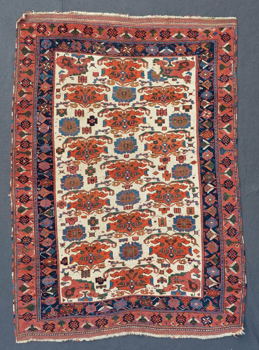 Persian Afshar rug on a white ground