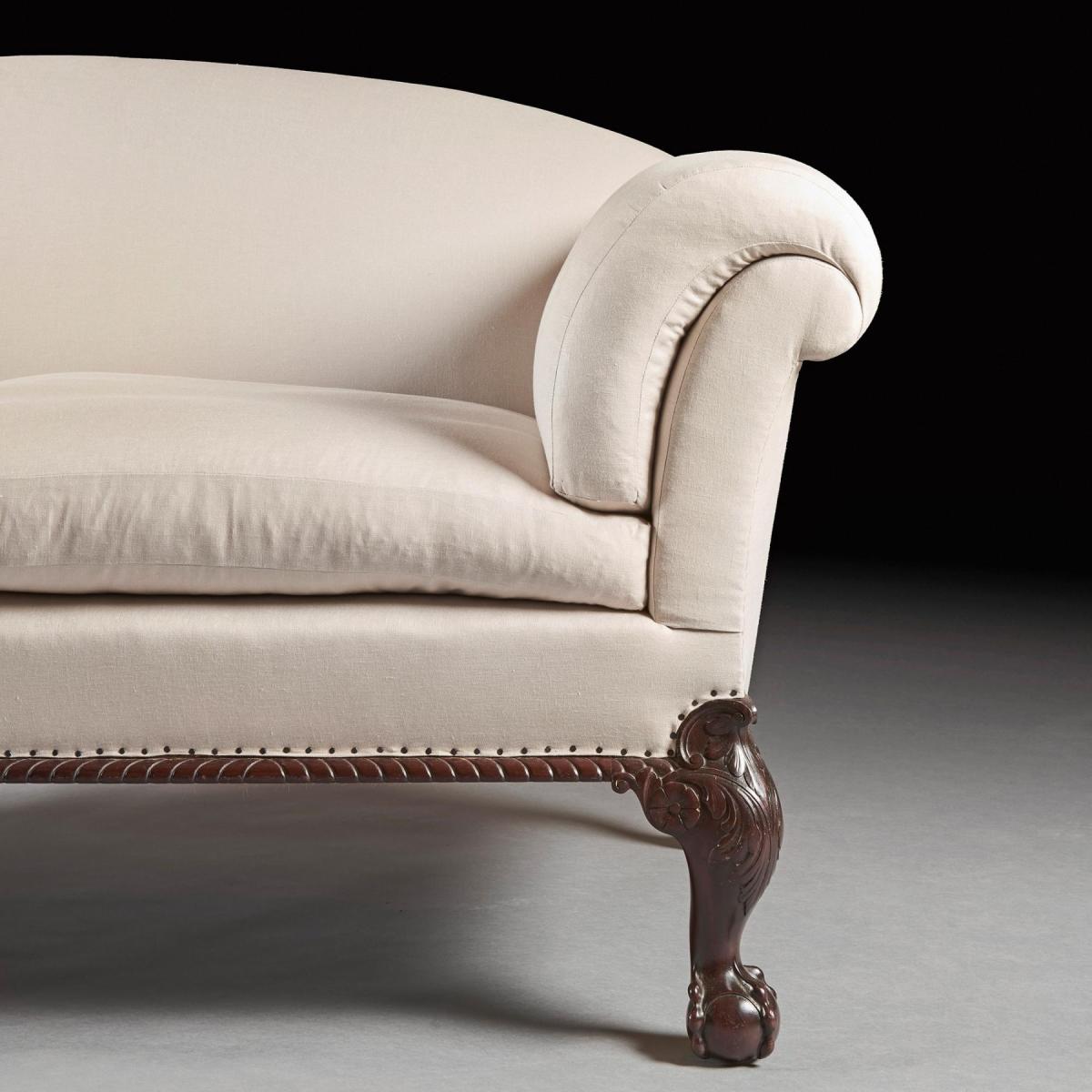 19th Century Ball and Claw Sofa After Howard and Sons