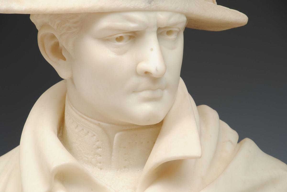 19th Century Full Size Italian Marble Bust of Napoleon