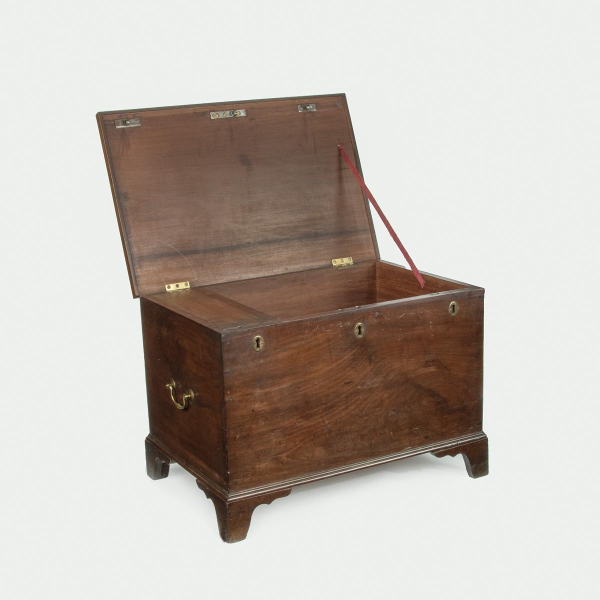 A mahogany strong box made for the Ovenden Female Society, Instituted May 1809