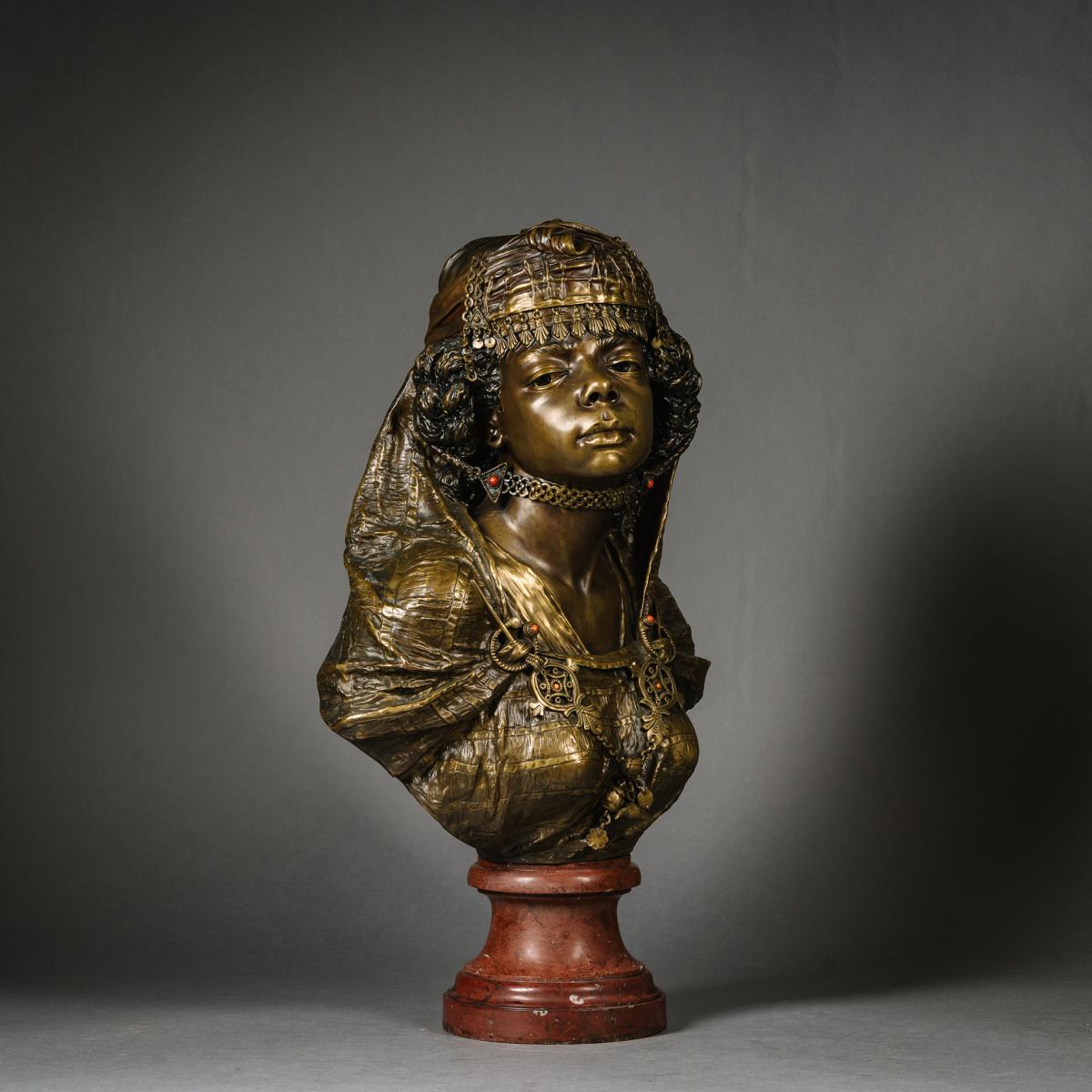 A Fine Orientalist Bust of A Young Woman