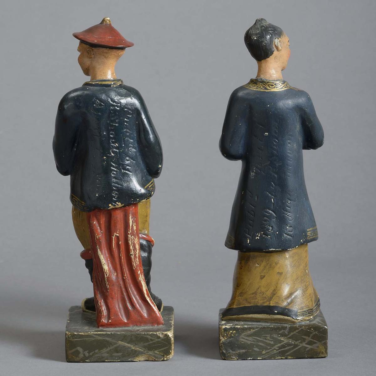 Polychrome Painted Plaster Figures by Robert Shout