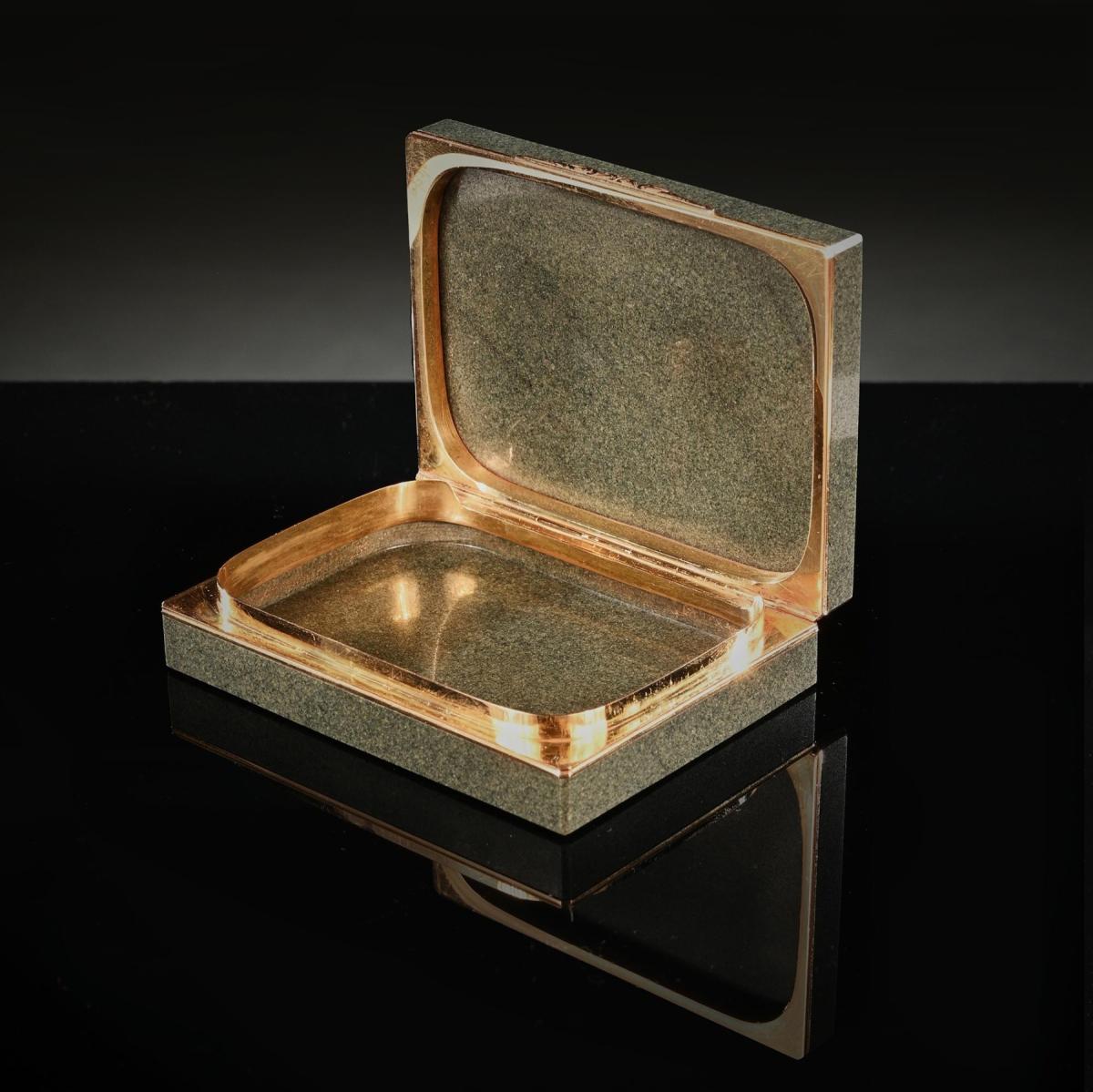 Micromosaic Gold Mounted Jasper Snuff Box Early 19th Century Italian Gioacchino Barberi