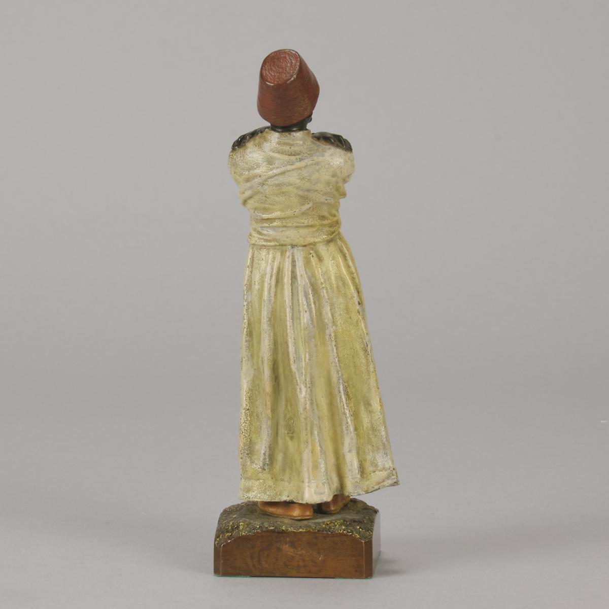 Early 20th Century Orientalist Sculpture"Whirling Dervish 1" by Franz Bergman