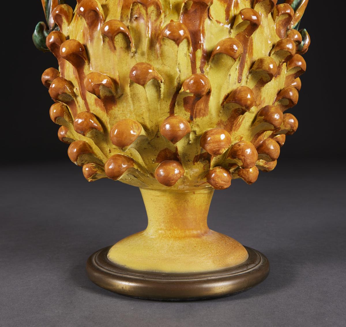 A Large Sicilian Twin Handled Vase as a Lamp