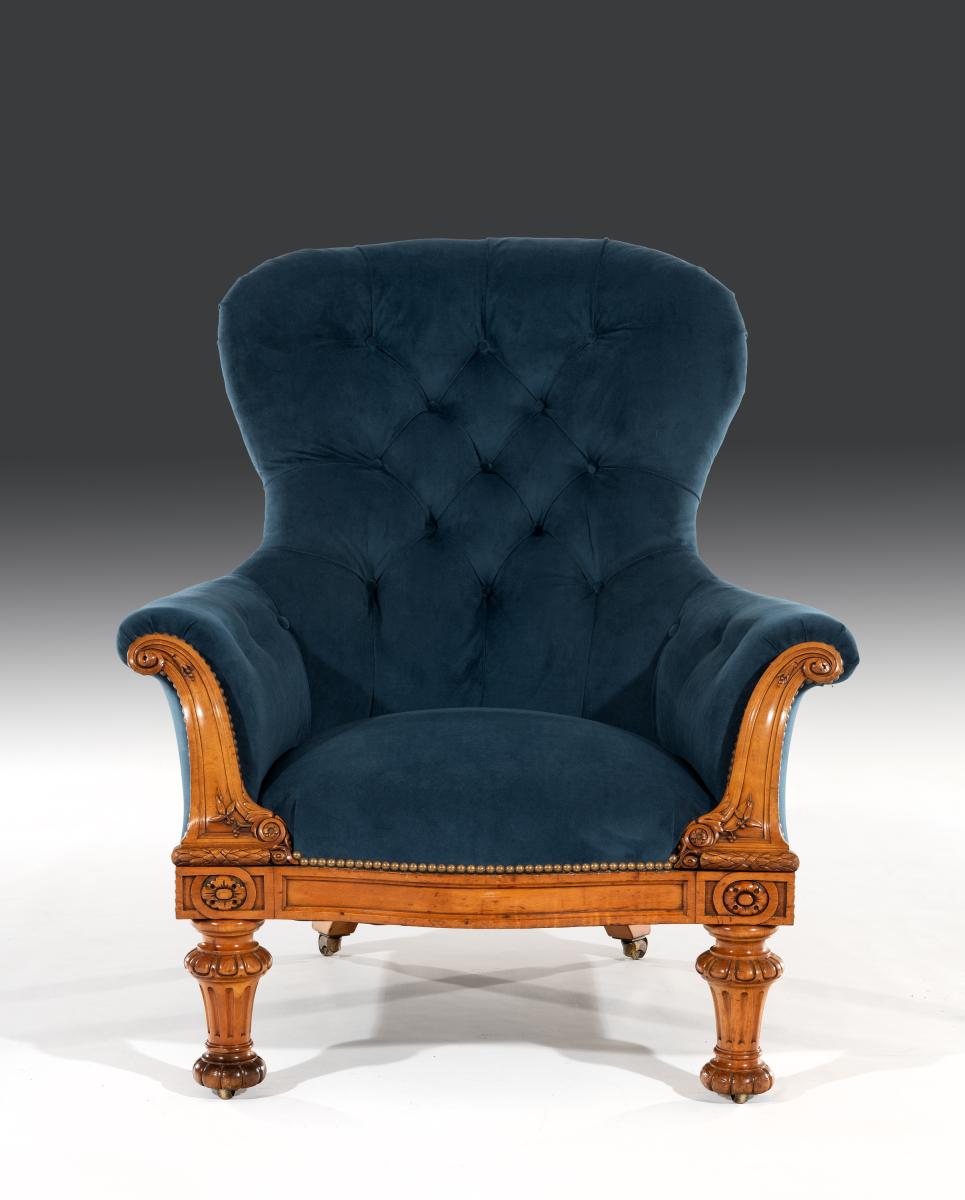 19th Century Carved Armchair