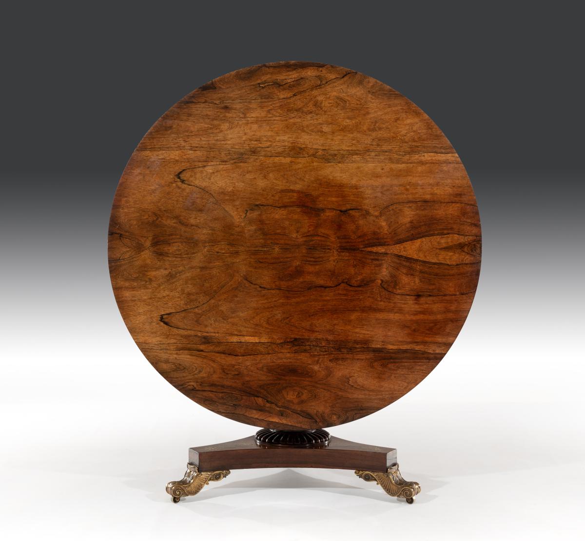 19th Century Rosewood and Brass Inlaid Centre Table