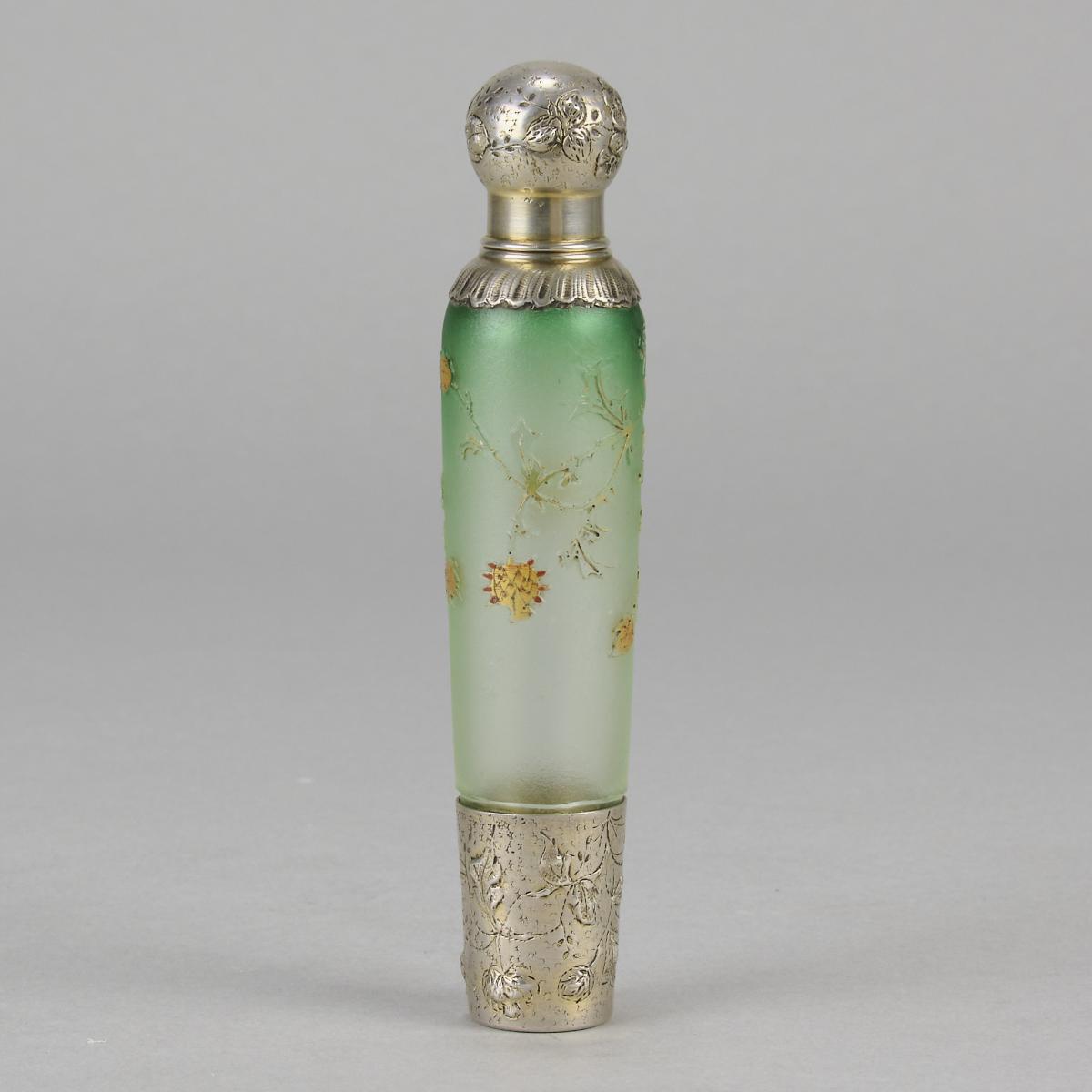 Early 20th Century French Art Nouveau Glass entitled "Absinthe Bottle" by Daum