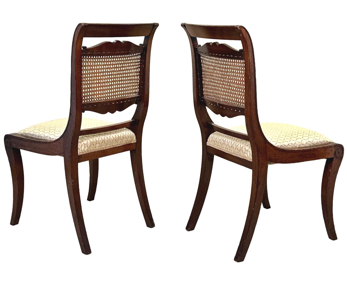 Pair Of Regency Mahogany Side Chairs