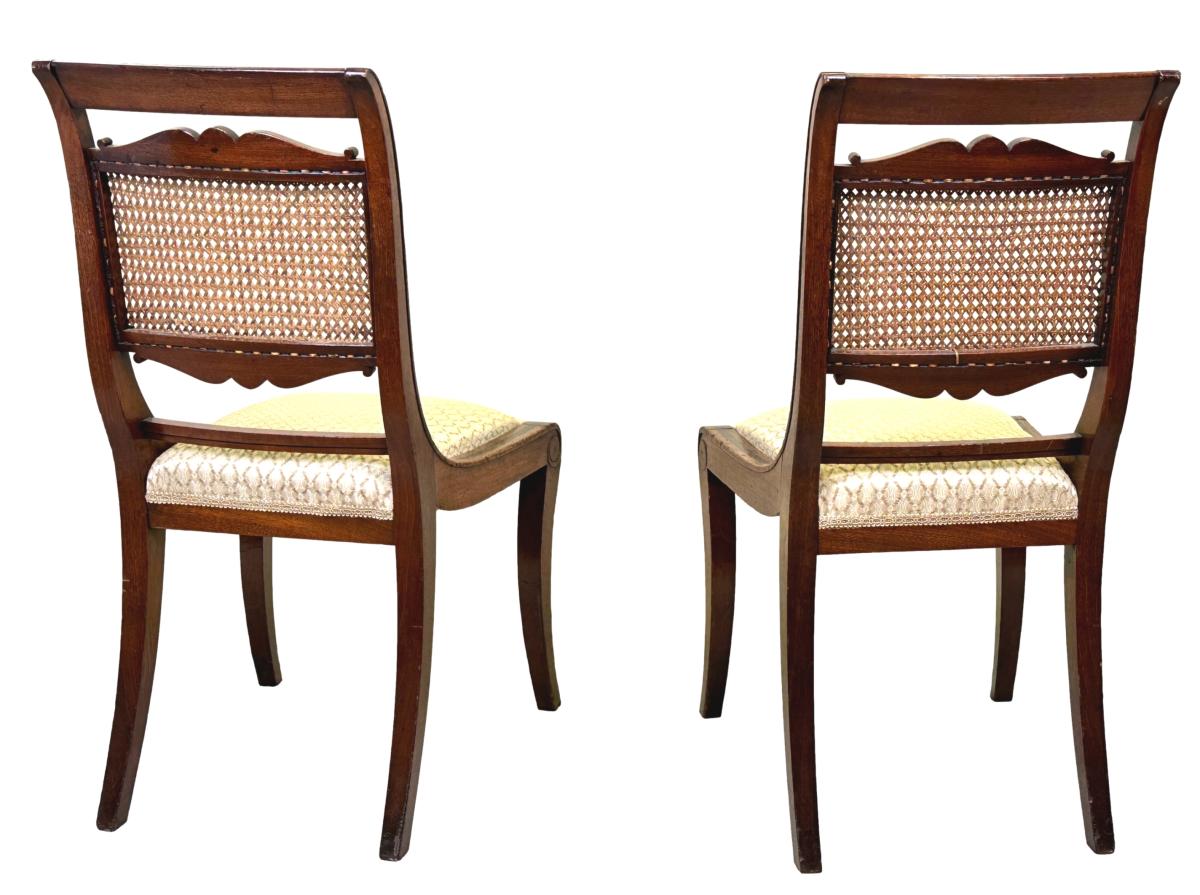 Pair Of Regency Mahogany Side Chairs