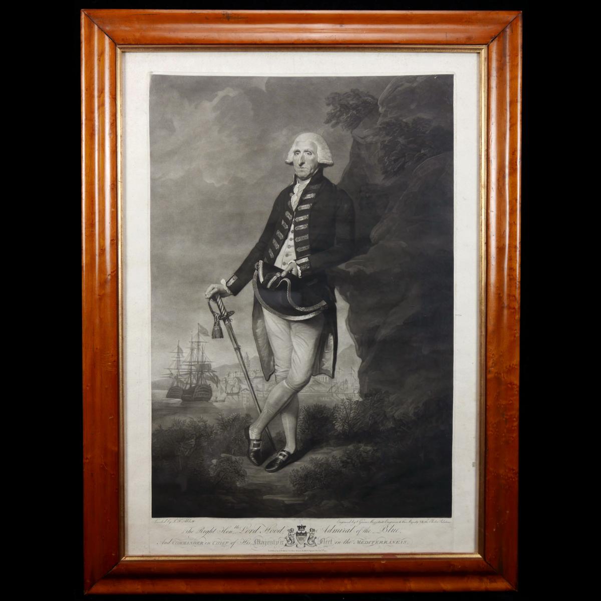 Engraving - Admiral Hood, 1795