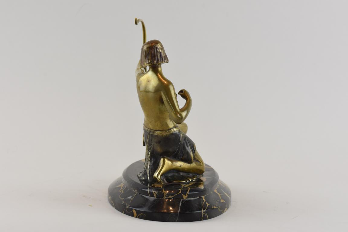 Art Deco bronze figure ‘A L’Affut ‘by Theophile Francois Somme