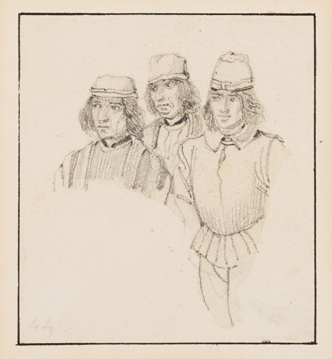 Study of Three Valets, Richard Parkes Bonington 1802-1828