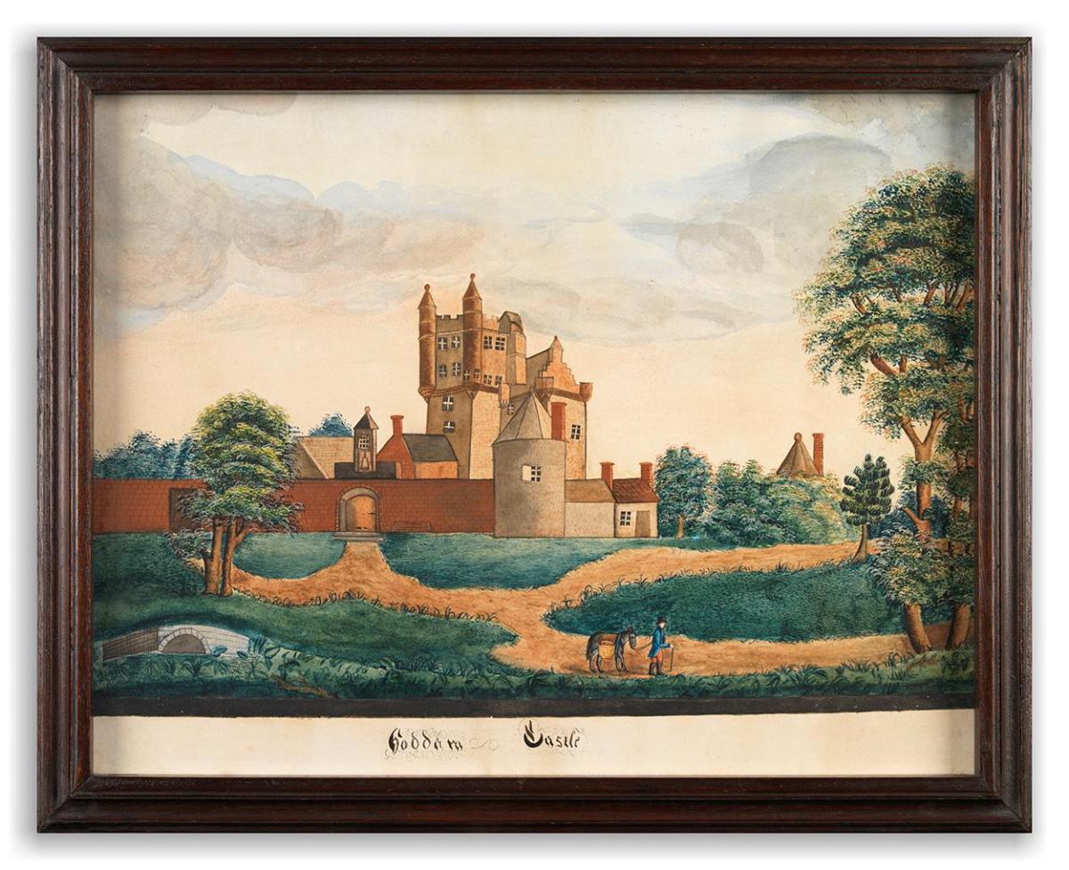 Pair of Early Naive Topographical Watercolour Landscapes