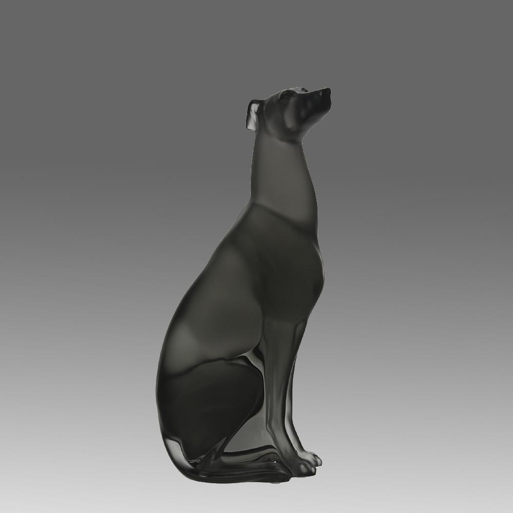 Limited Edition Crystal Glass Sculpture "Greyhound" by Lalique