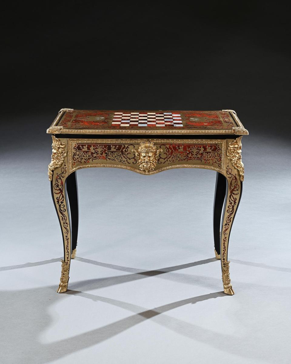 An Exceptional George IV Period Boulle Games Table Attributed to Thomas Parker