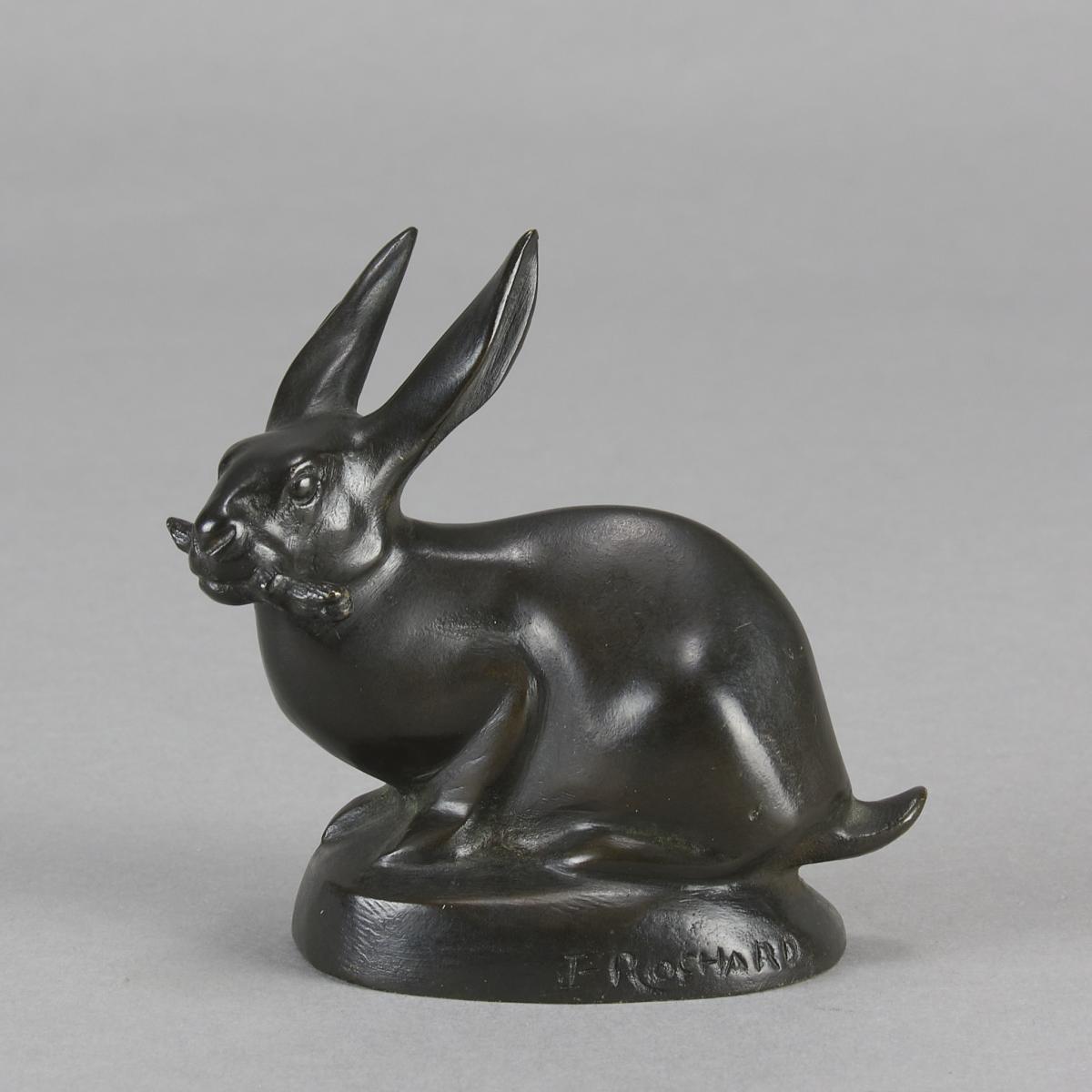  Early 20th Century Art Deco Study entitled "Lapin Assis" By Irénée Rochard