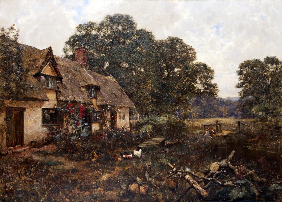 The Cottage - Abinger Hammer by Edward Wilkins Waite (1854 - 1924)