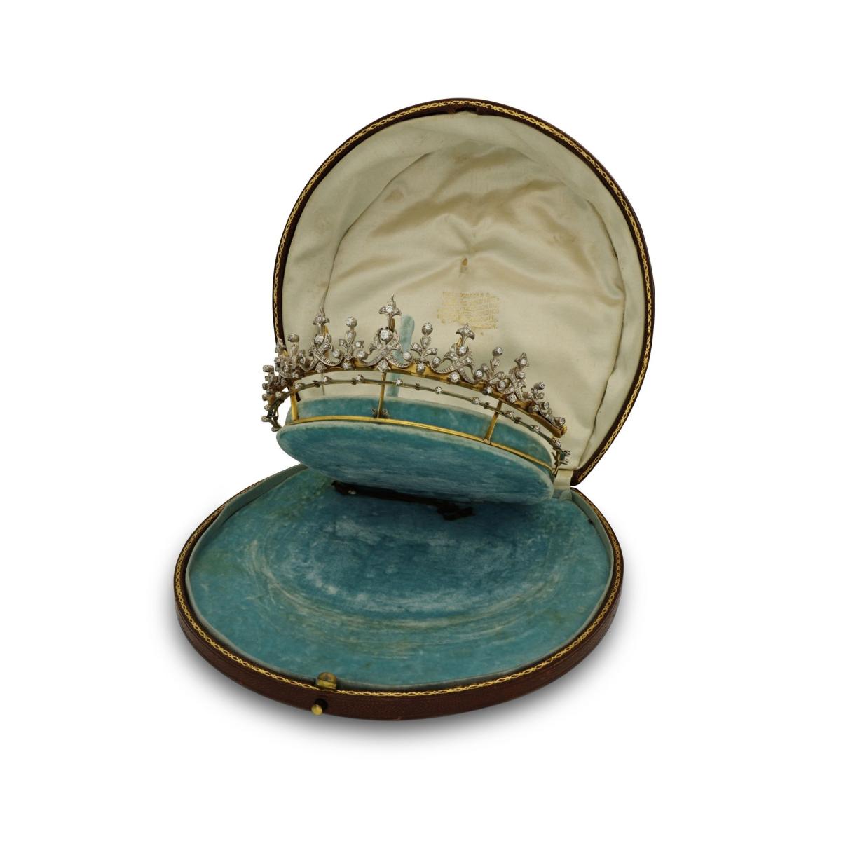 Victorian Diamond Fringe Tiara Convertible To A Necklace Circa 1880s